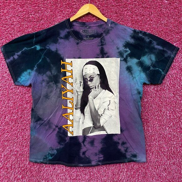 Aaliyah Princess of R&B Tie Dye T-Shirt Large - Picture 1 of 4